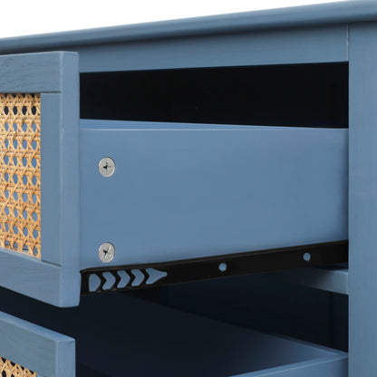 3 Drawer Cabinet, Natural Rattan, American Furniture - The Sleep Loft - Online Mattress Showroom NYC