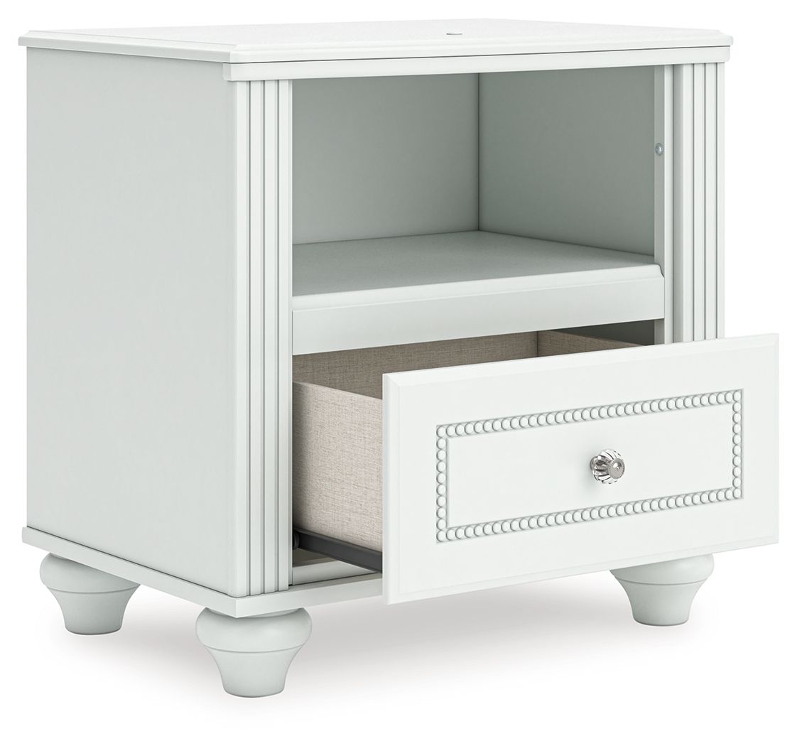 Kozlani - One Drawer Night Stand - White - The Sleep Loft - Online Mattress Showroom NYC