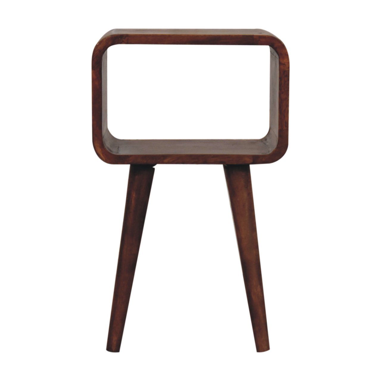 Minimalist Open Curved Nightstand - The Sleep Loft - Online Mattress Showroom NYC