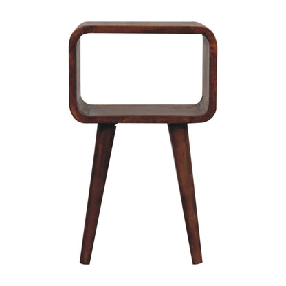 Minimalist Open Curved Nightstand - The Sleep Loft - Online Mattress Showroom NYC