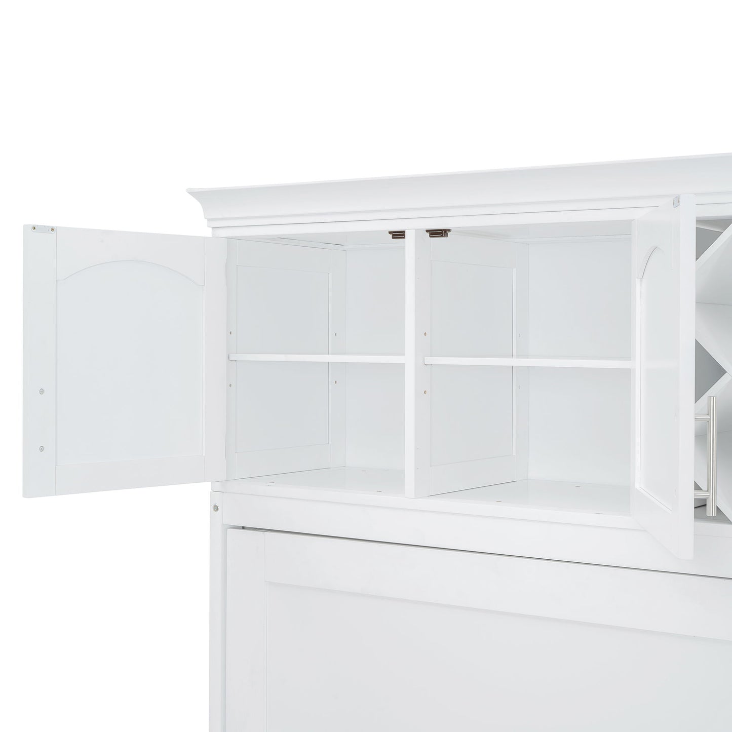 Murphy Wall Bed With Top Cabinets & Wine Rack - The Sleep Loft - Online Mattress Showroom NYC