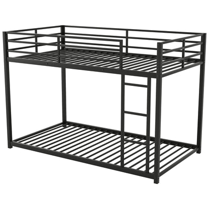 Metal Bunk Bed, Low Bunk Bed With Ladder - The Sleep Loft - Online Mattress Showroom NYC