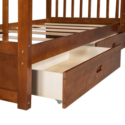 Bunk Bed With Ladders And 2 Storage Drawers - The Sleep Loft - Online Mattress Showroom NYC