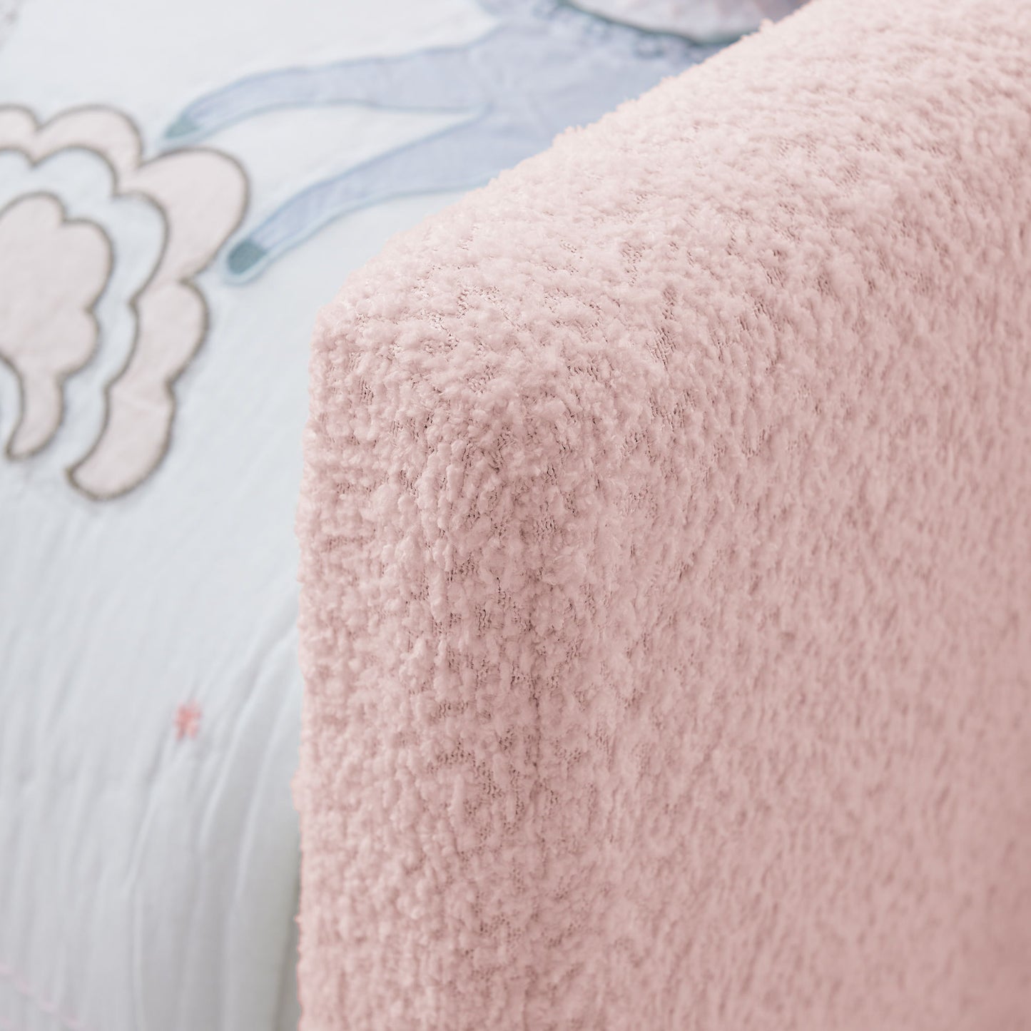 Cute Rabbit Ear Upholstered Platform Bed Frame With Safety Rail - The Sleep Loft - Online Mattress Showroom NYC