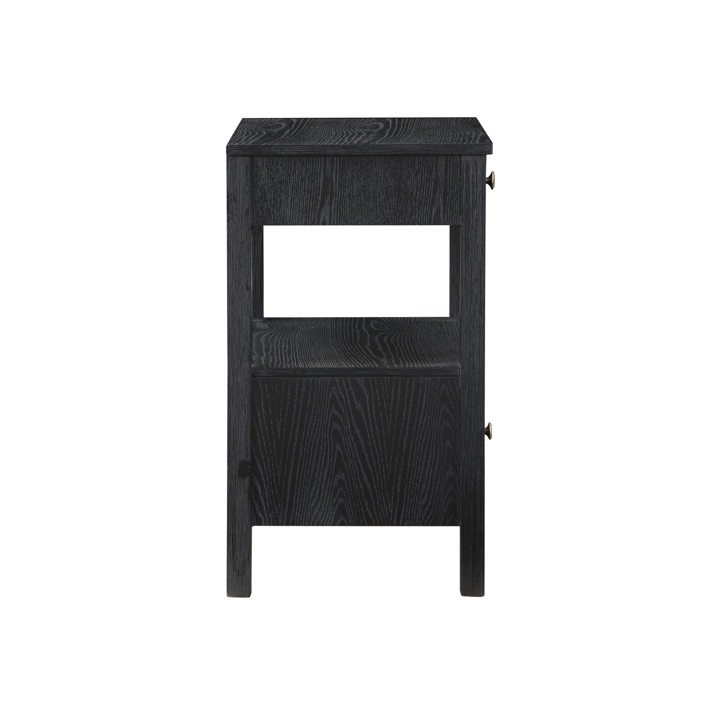 Danielle - 2 Drawer Nightstand With Knobs - Black - The Sleep Loft - Online Mattress Showroom NYC