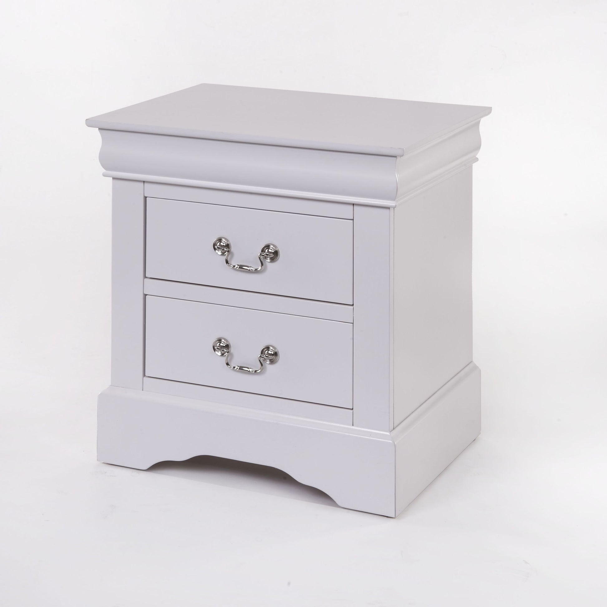 Louis Philippe III - Sleek Design Nightstand - The Sleep Loft - Online Mattress Showroom NYC