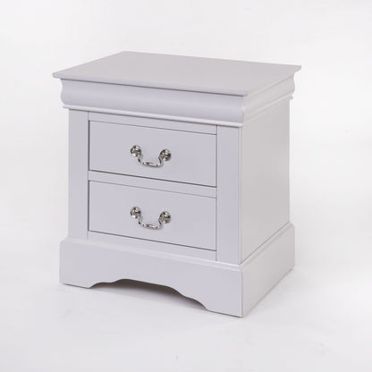 Louis Philippe III - Sleek Design Nightstand - The Sleep Loft - Online Mattress Showroom NYC