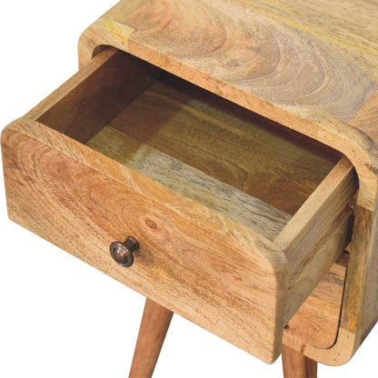Curved Nightstand, - The Sleep Loft - Online Mattress Showroom NYC
