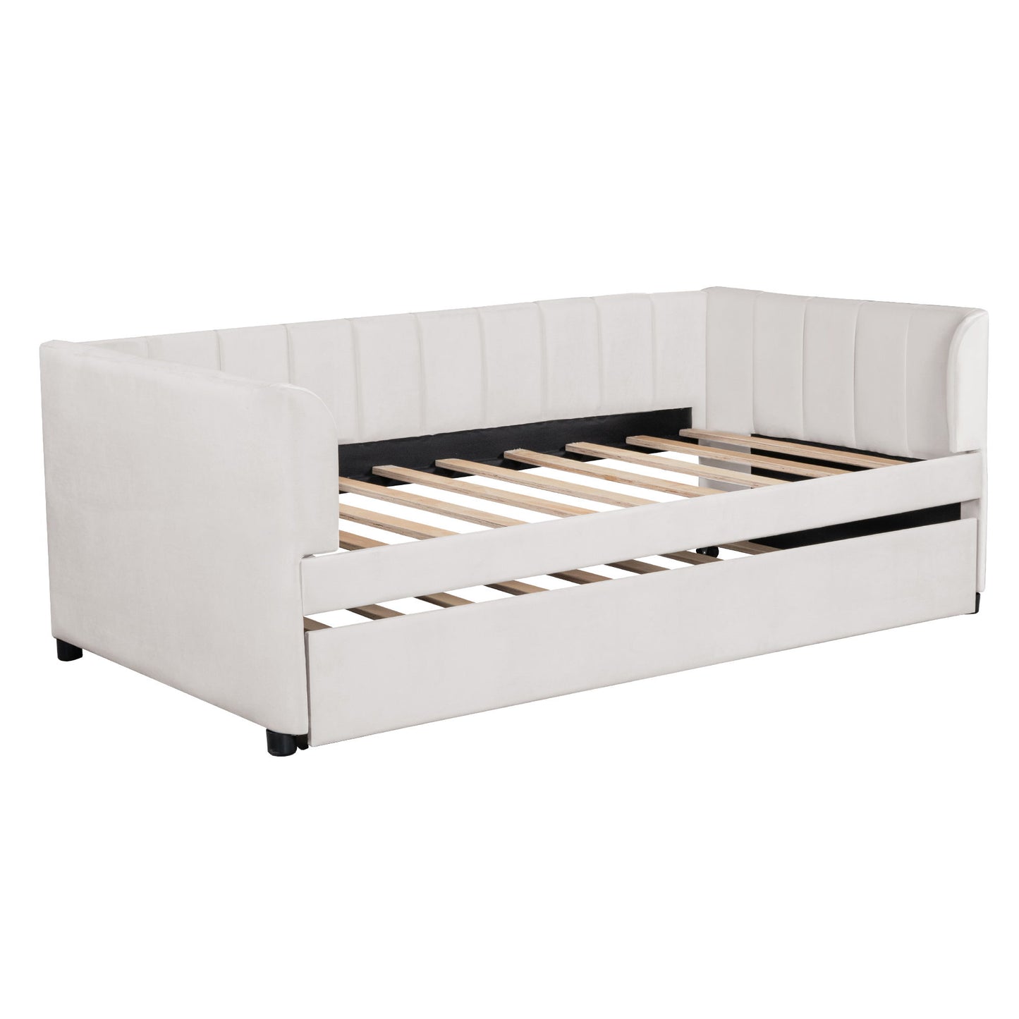 Upholstered Daybed With Ergonomic Design Backrest - The Sleep Loft - Online Mattress Showroom NYC