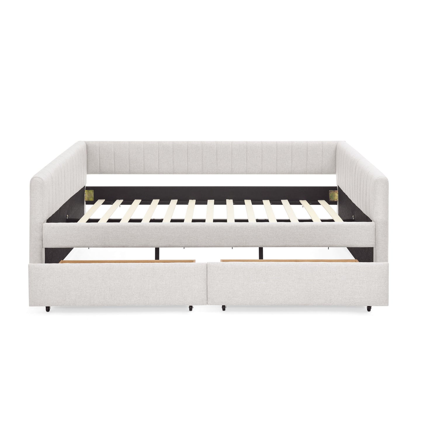 Upholstered Queen Daybed With 2 Drawers - The Sleep Loft - Online Mattress Showroom NYC