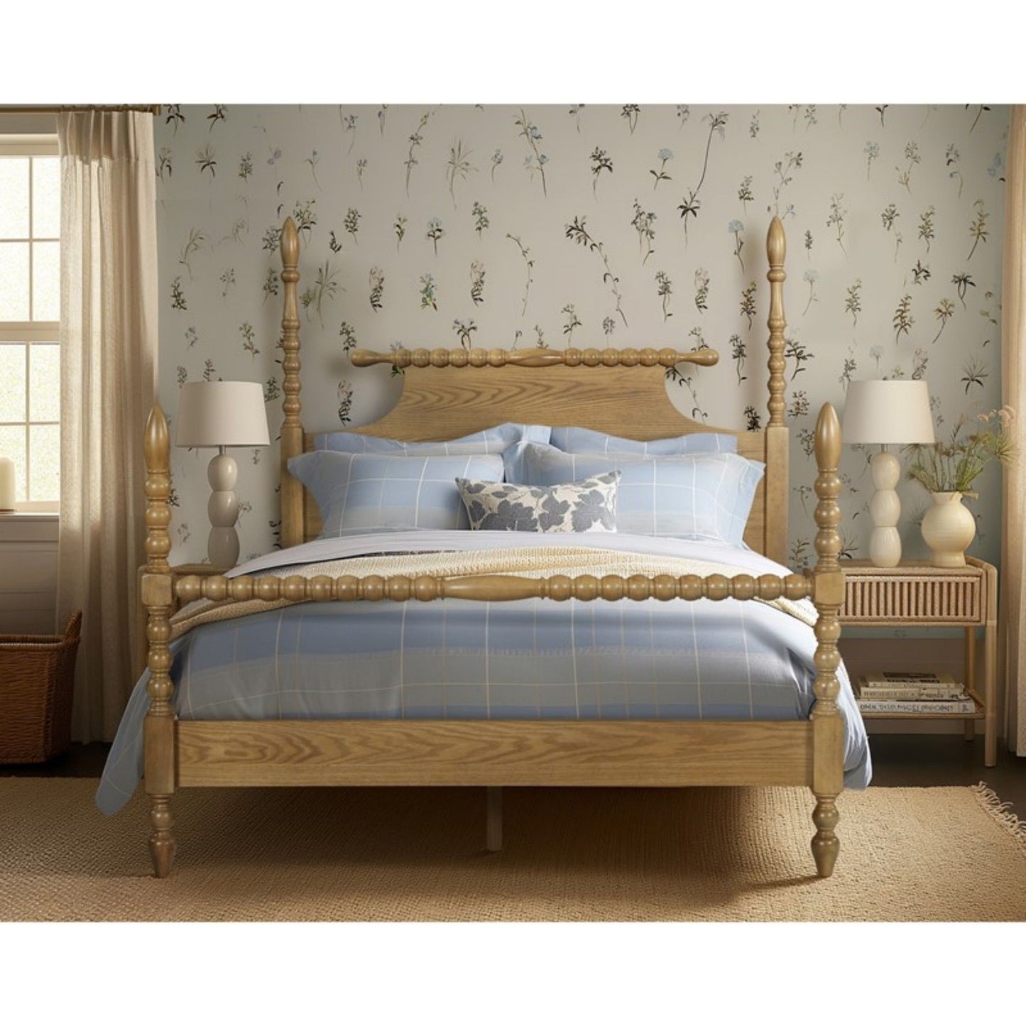 Queen Bed Turned Legs - Natural - The Sleep Loft - Online Mattress Showroom NYC
