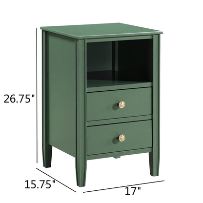 Winston - 2 Drawer Storage Nightstand - The Sleep Loft - Online Mattress Showroom NYC