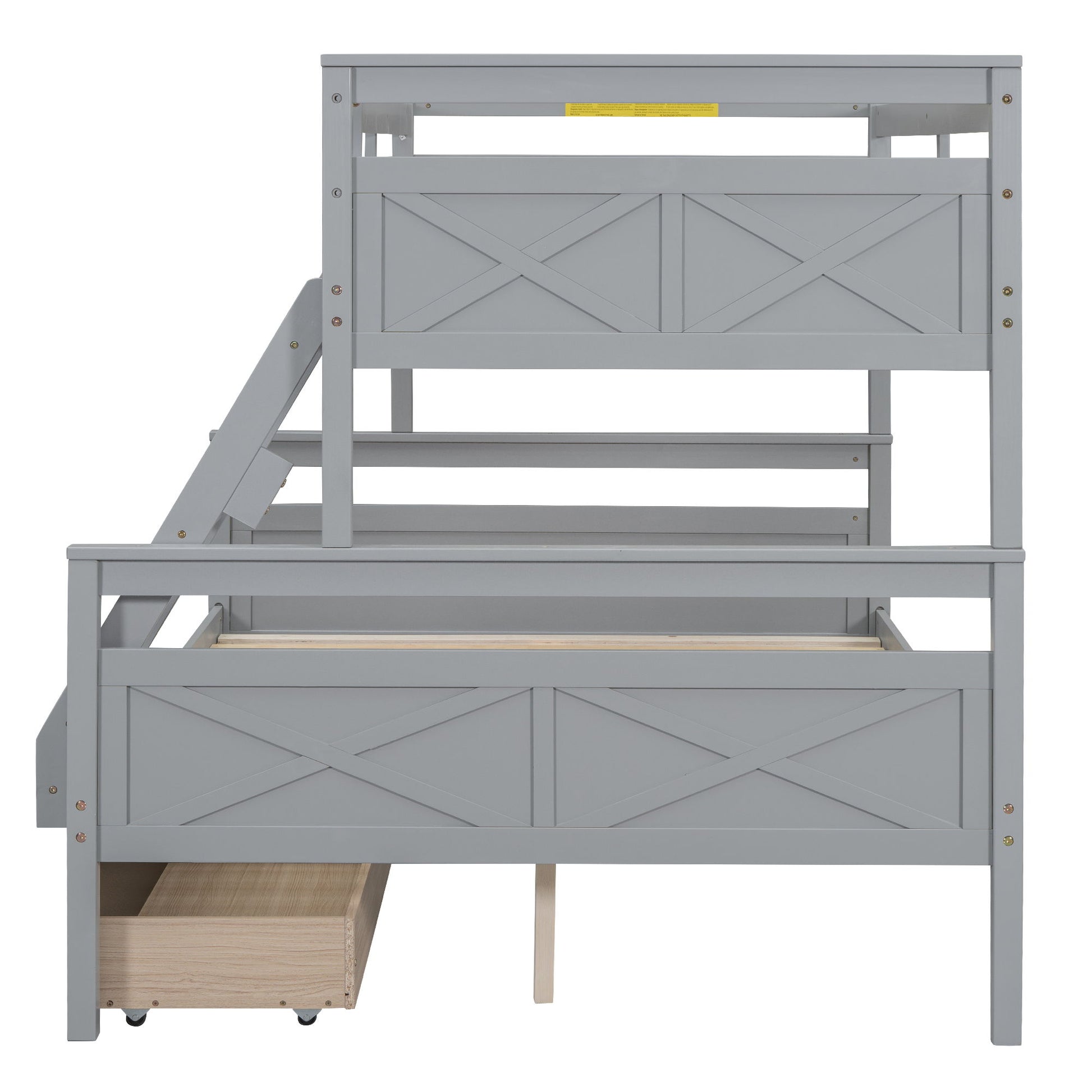 Bunk Bed With Ladder And Safety Guardrail - The Sleep Loft - Online Mattress Showroom NYC