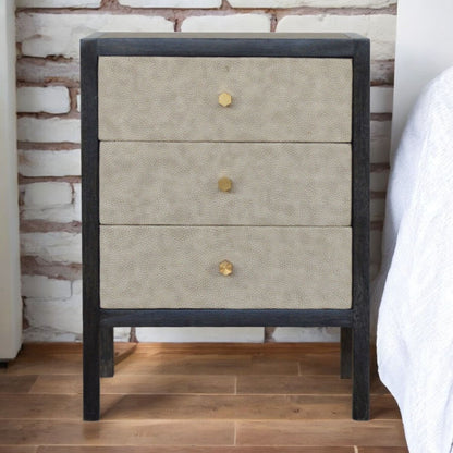 Nightstand, 3 Drawer - Black - The Sleep Loft - Online Mattress Showroom NYC