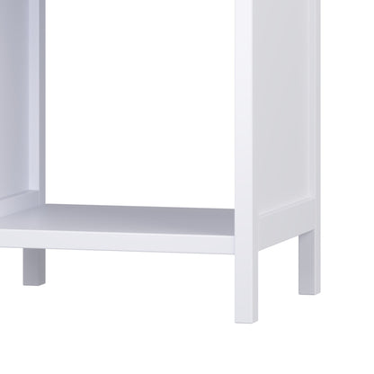 Nightstand With Drawer And Open Shelf, Scalloped Edge Bedside Table - The Sleep Loft - Online Mattress Showroom NYC