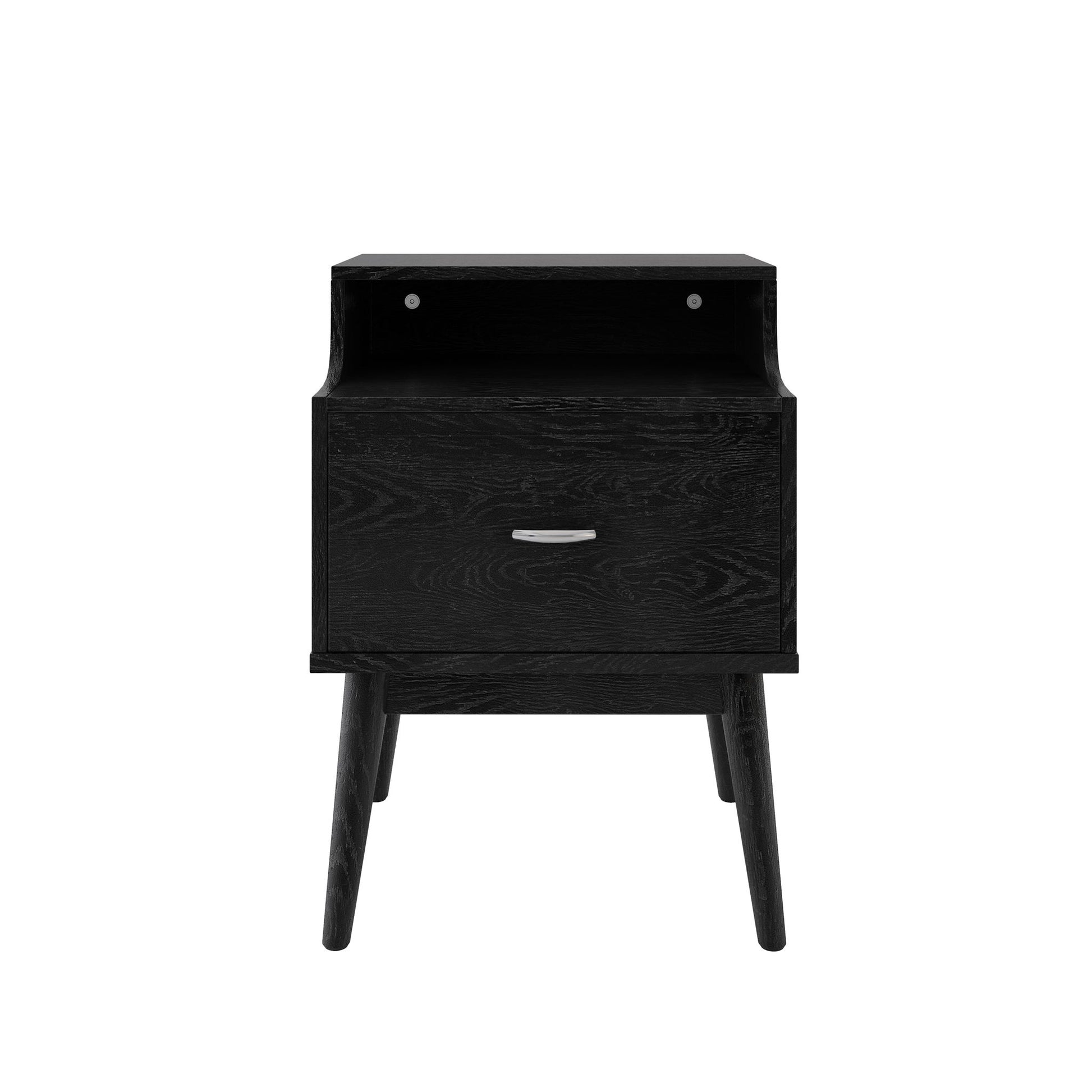 Starla - Wooden Nightstand - Black - The Sleep Loft - Online Mattress Showroom NYC