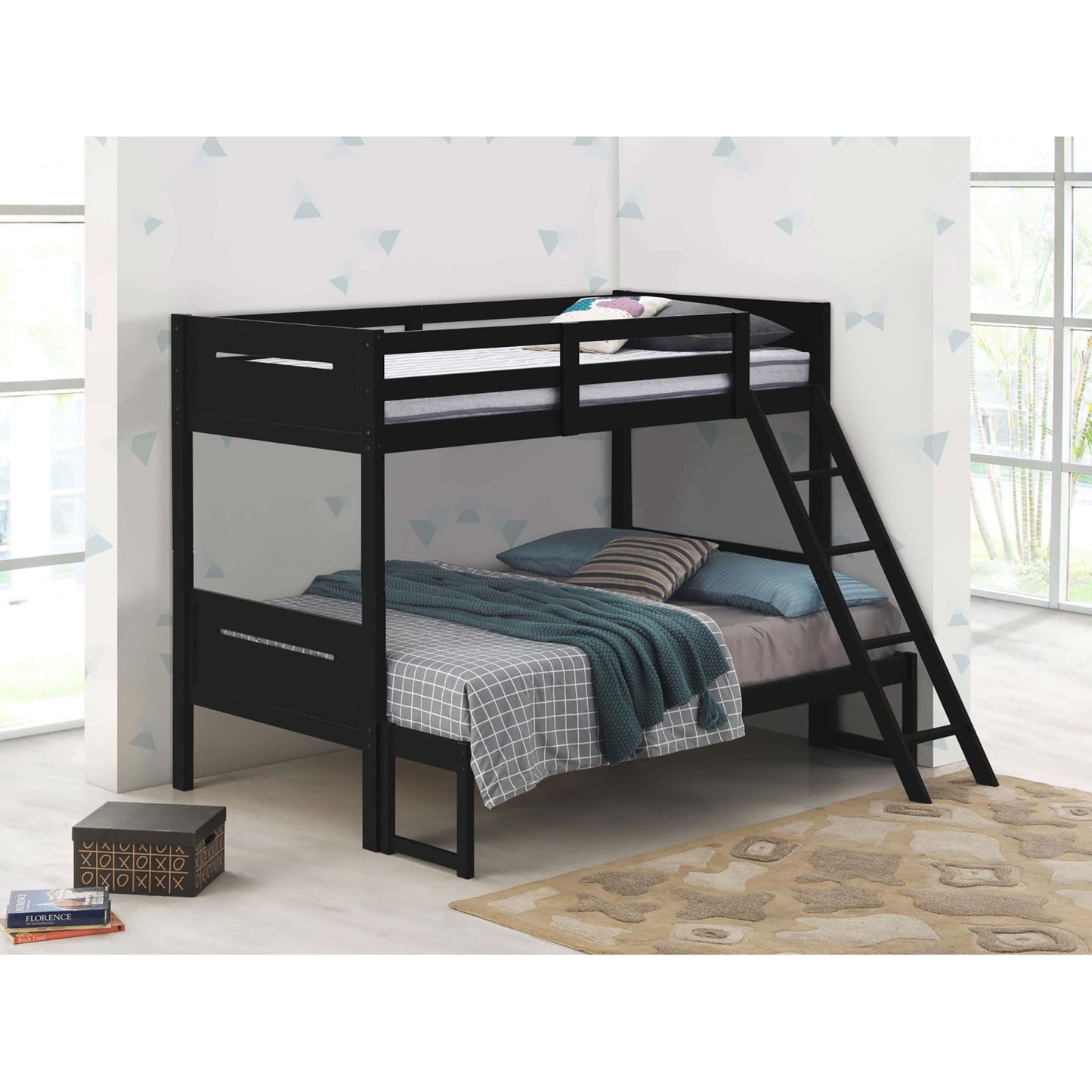 Bunk Bed With Built In Ladder, Safety Guardrails And Angled Access Step - The Sleep Loft - Online Mattress Showroom NYC