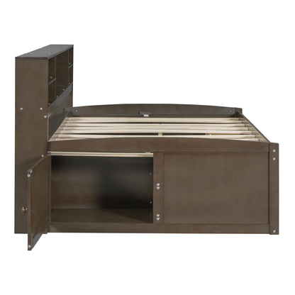 Daybed With 2 Bedside Cabinets, Upper Shelves And 4 Drawers - The Sleep Loft - Online Mattress Showroom NYC