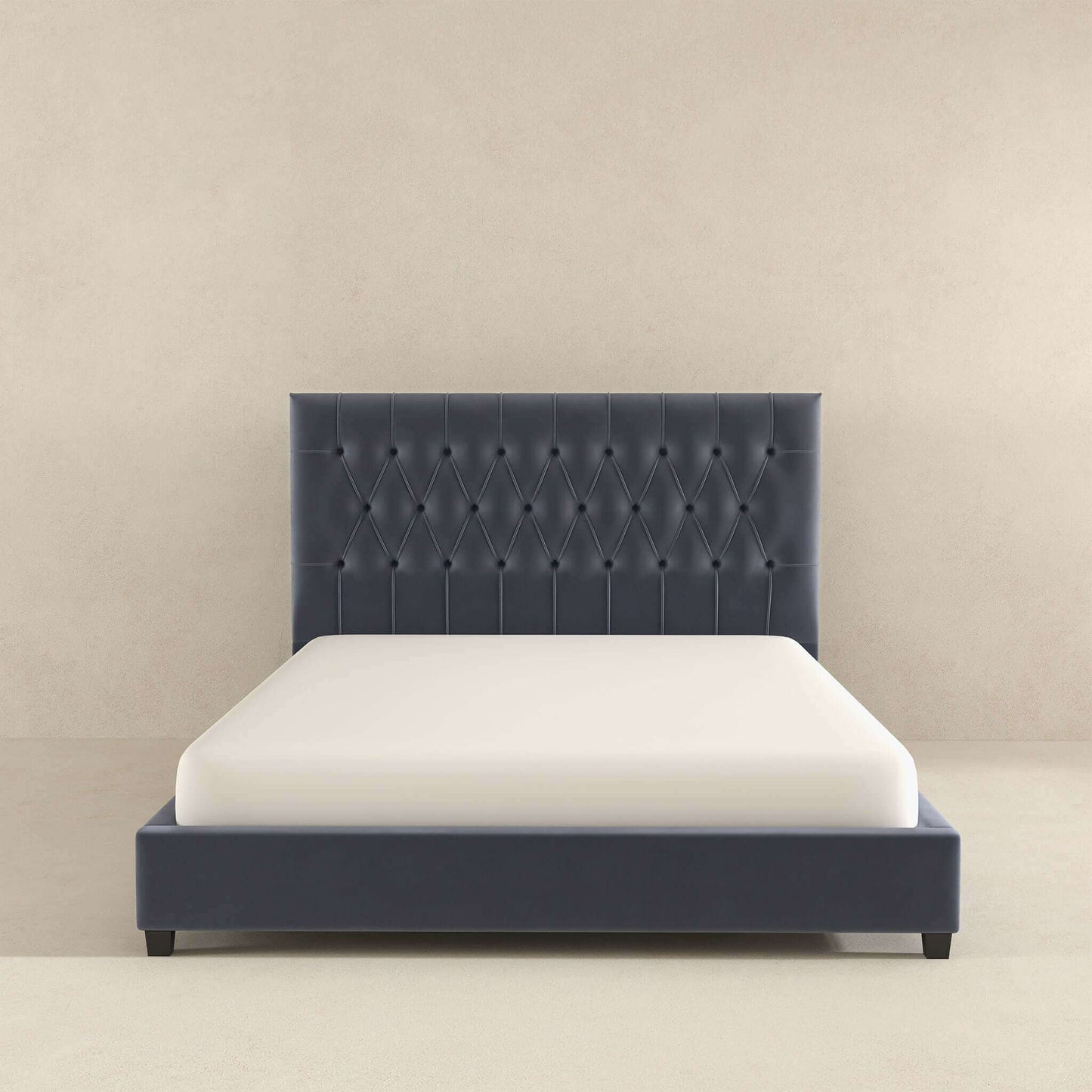 Donald - Mid-Century Modern Upholstered Platform Bed - The Sleep Loft - Online Mattress Showroom NYC
