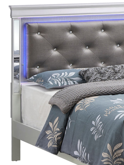 Bed With LED Light Accents Headboard - The Sleep Loft - Online Mattress Showroom NYC