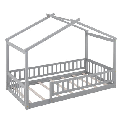 Bed House Bed Frame With Fence - The Sleep Loft - Online Mattress Showroom NYC