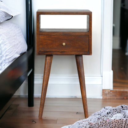 Solid Wood Mini Nightstand - The Sleep Loft - Online Mattress Showroom NYC