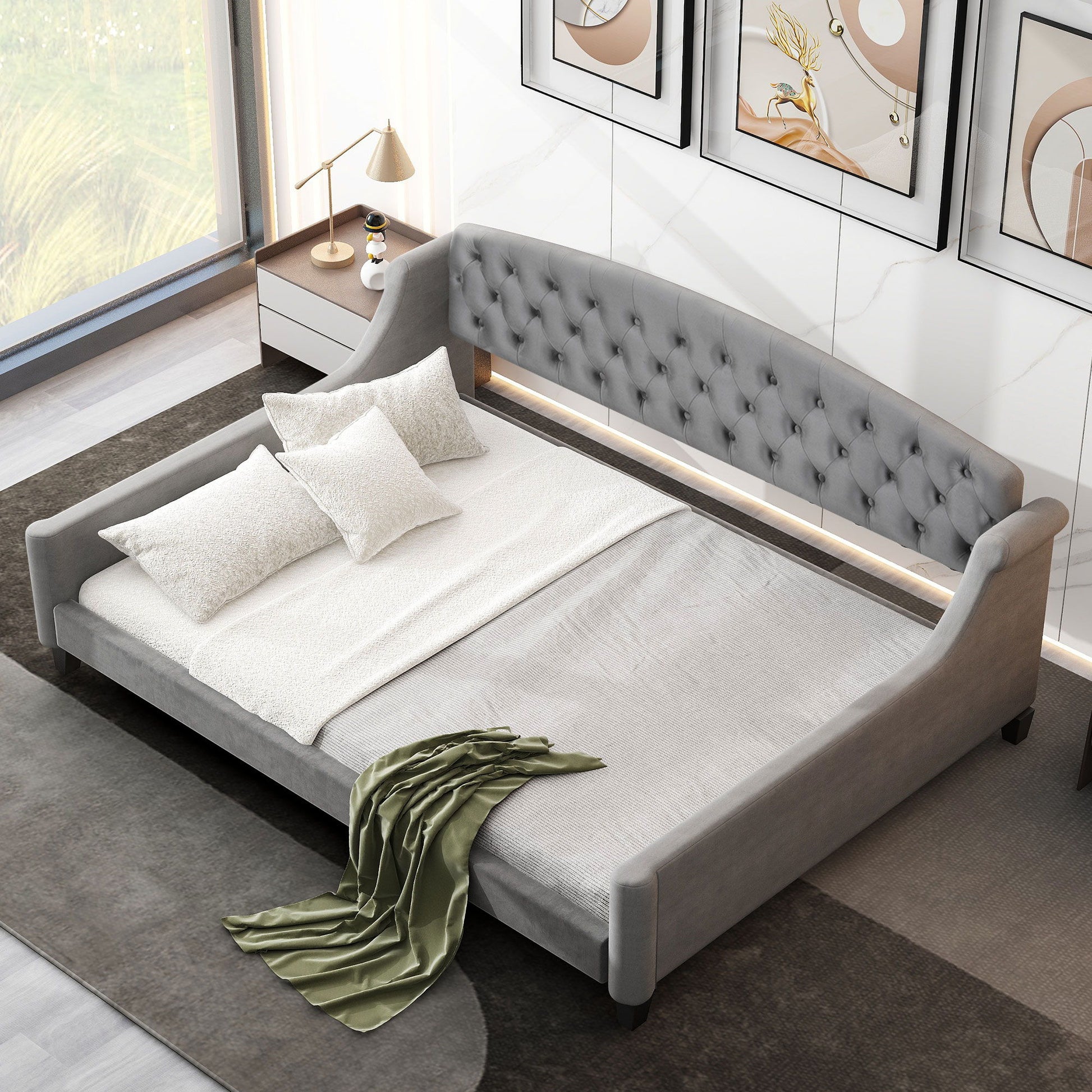 Modern Tufted Button Daybed - The Sleep Loft - Online Mattress Showroom NYC