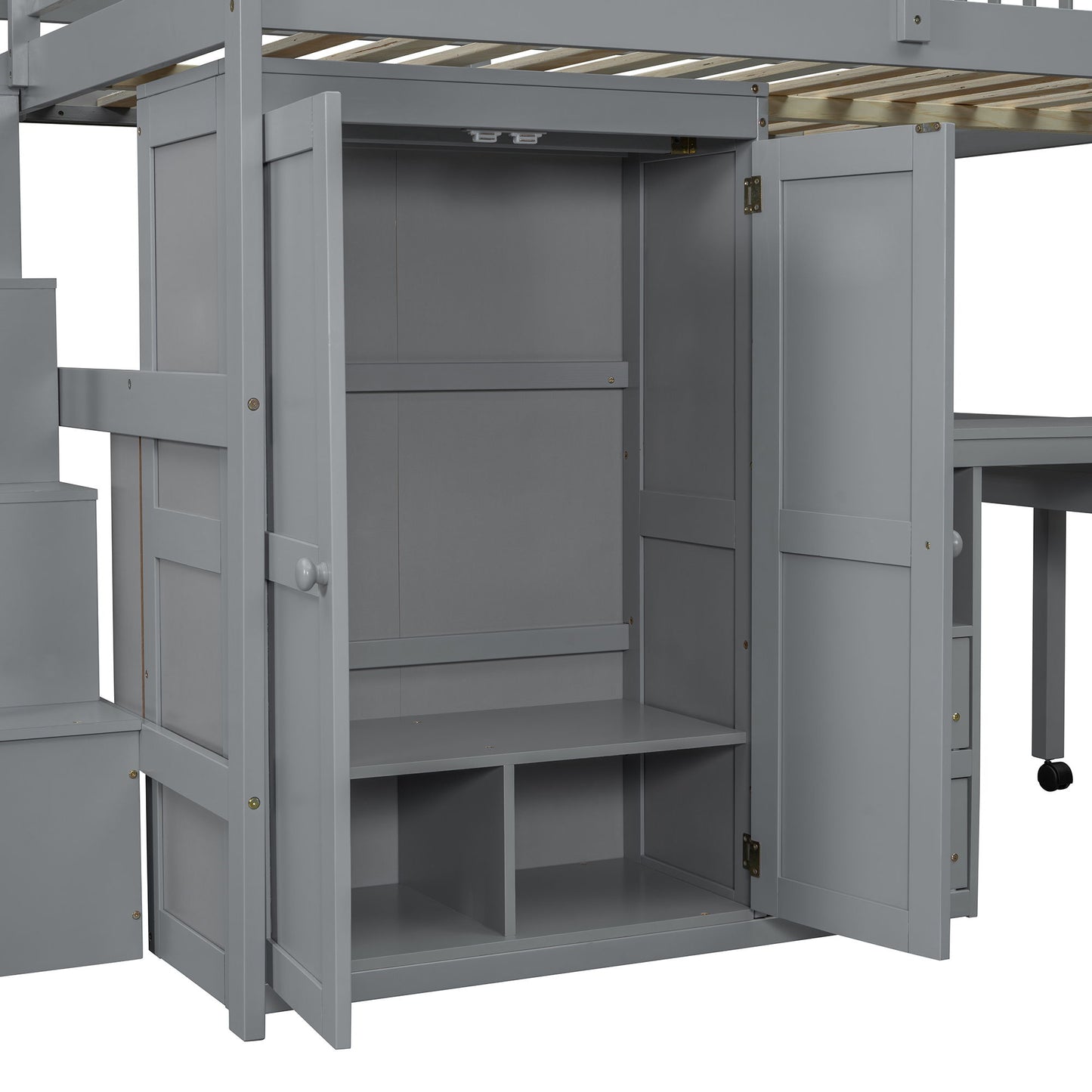 Loft Bed With Stairs, Bookshelf, Drawers, Desk & Wardrobe, Space Saving Multifunctional Furniture - The Sleep Loft - Online Mattress Showroom NYC