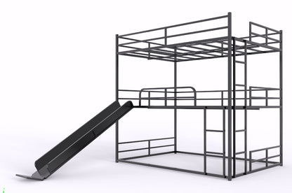 Twin Size House Loft Bed With Slide And Ladder - Black - The Sleep Loft - Online Mattress Showroom NYC