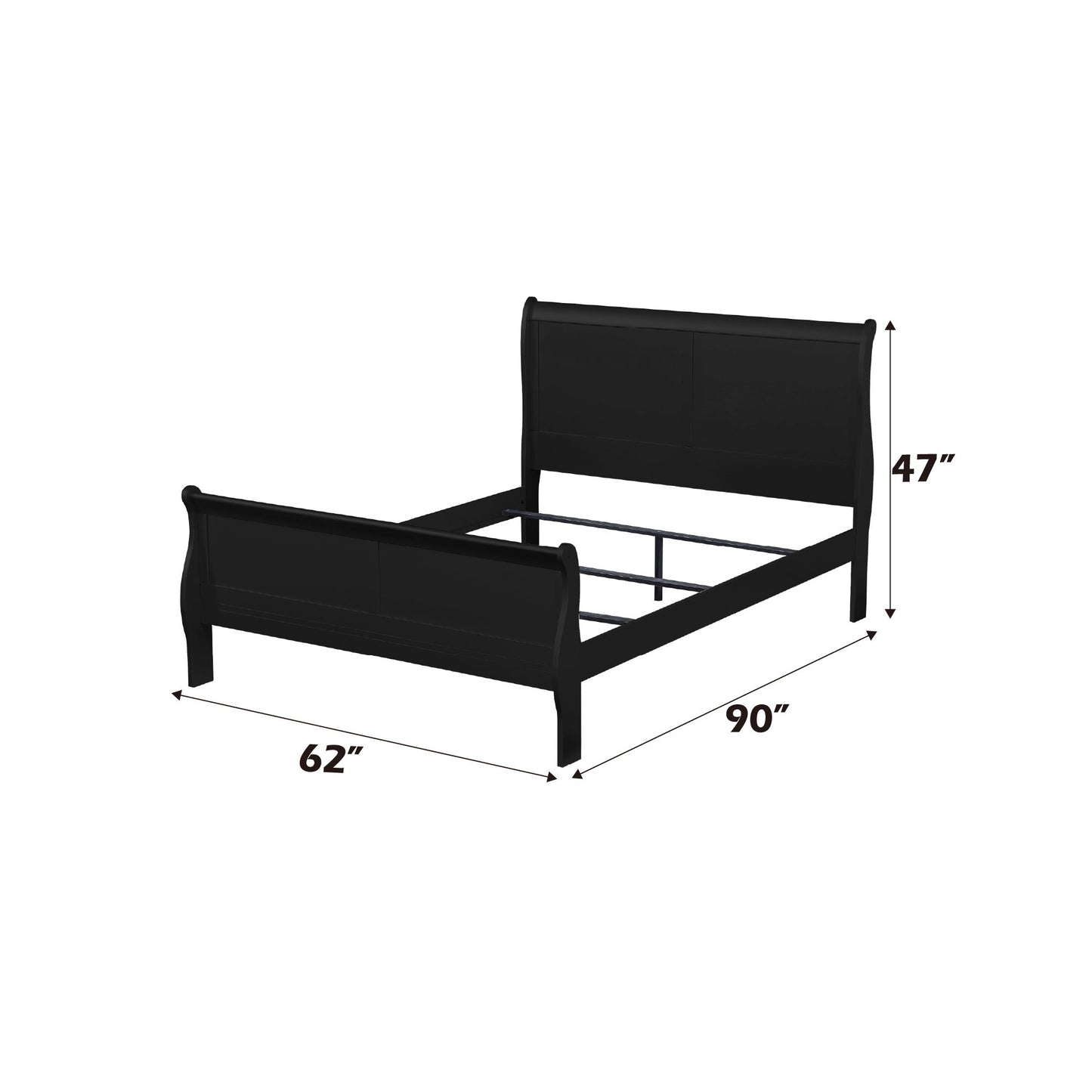 Louis Philippe - Sleigh Style Bed - The Sleep Loft - Online Mattress Showroom NYC