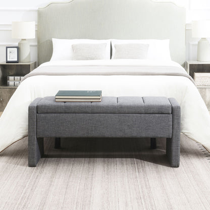 Modern Upholstered Large Bed End Bench With Storage - The Sleep Loft - Online Mattress Showroom NYC