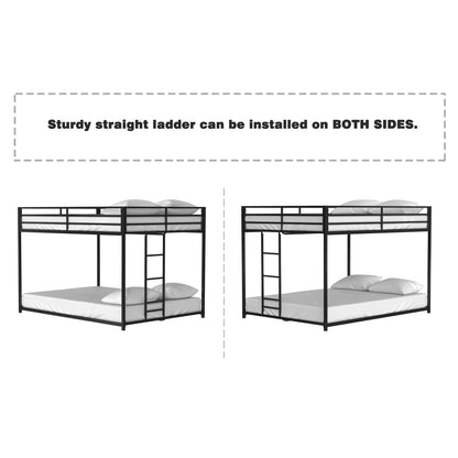 Adam - Full Over Full Bunk Bed - Black - The Sleep Loft - Online Mattress Showroom NYC