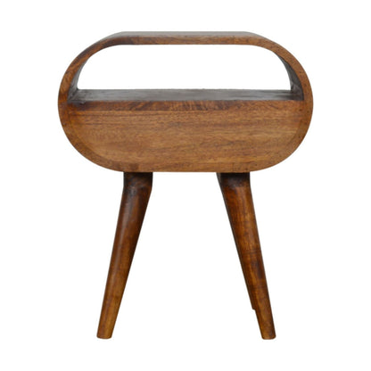 Circular Open Bedside Nightstand - The Sleep Loft - Online Mattress Showroom NYC