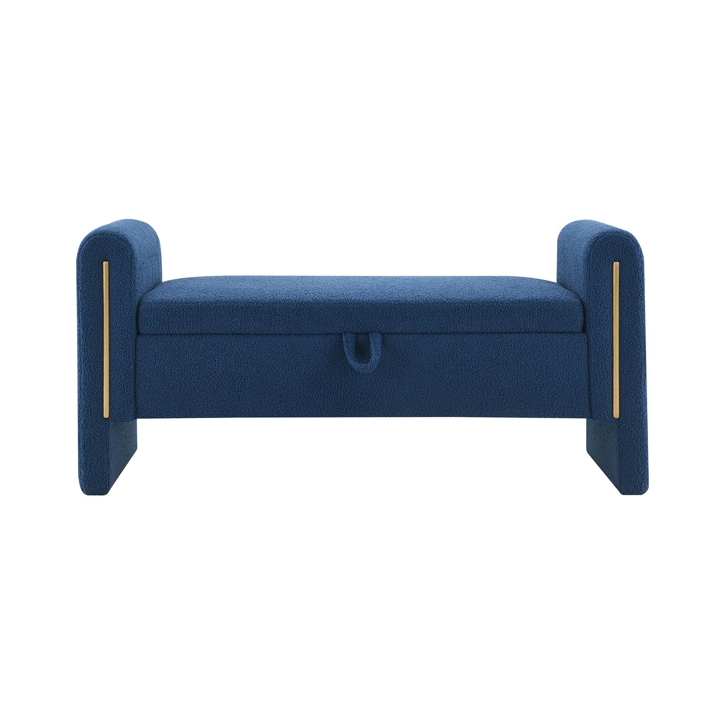 Modern Teddy Upholstered Large Bed End Bench With Arms And Storage - The Sleep Loft - Online Mattress Showroom NYC