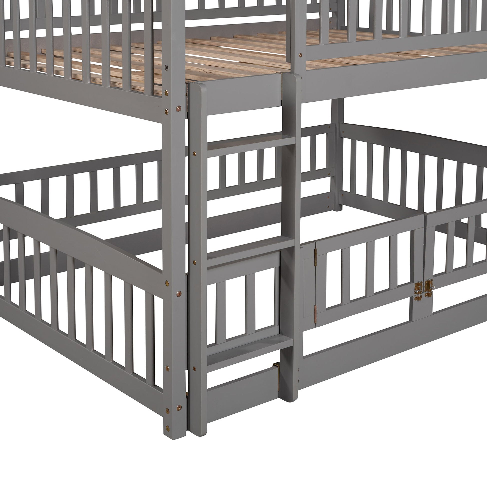 Low Bunk Bed With Slide, Fence And Ladder - The Sleep Loft - Online Mattress Showroom NYC