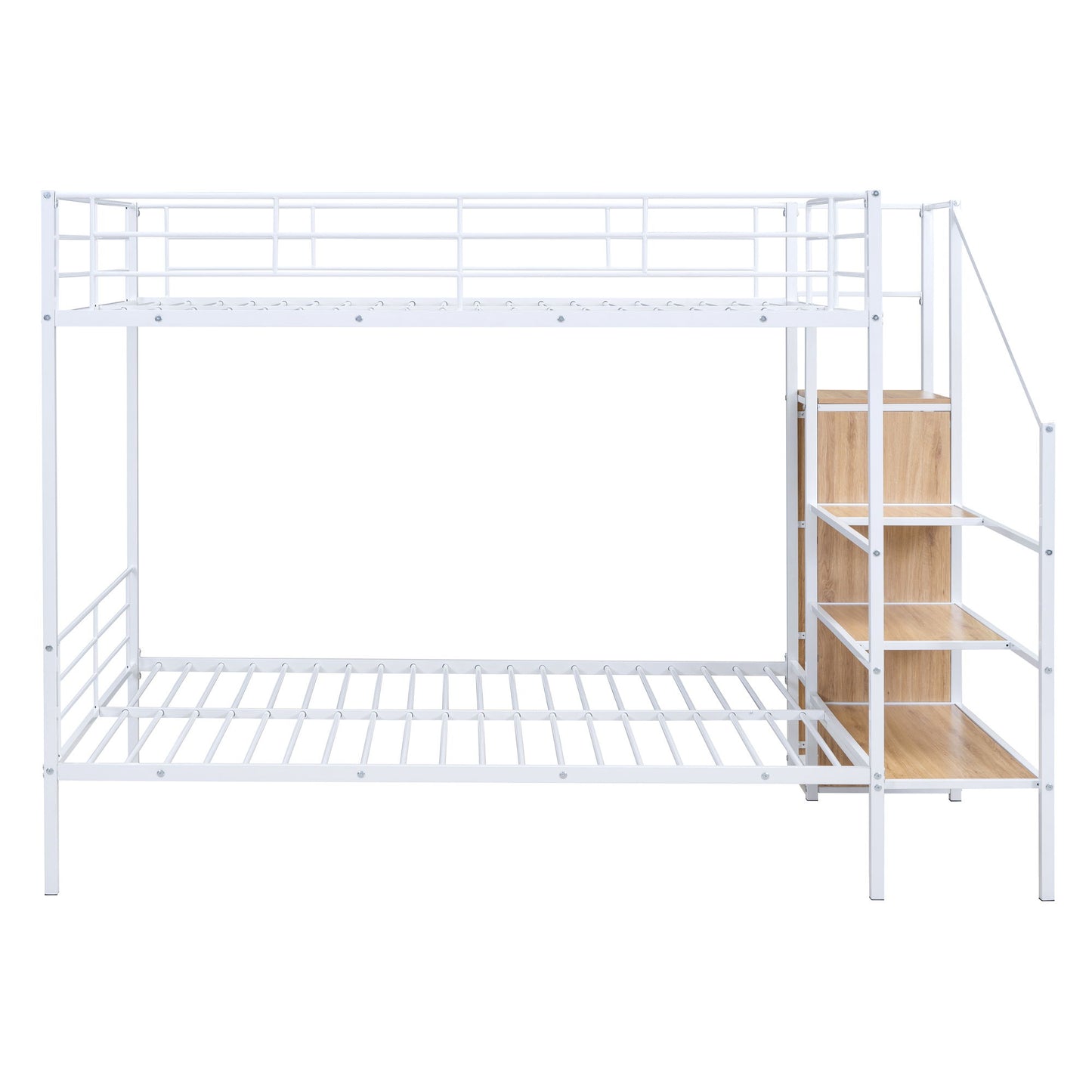 Bunk Bed With Lateral Storage Ladder And Wardrobe - The Sleep Loft - Online Mattress Showroom NYC