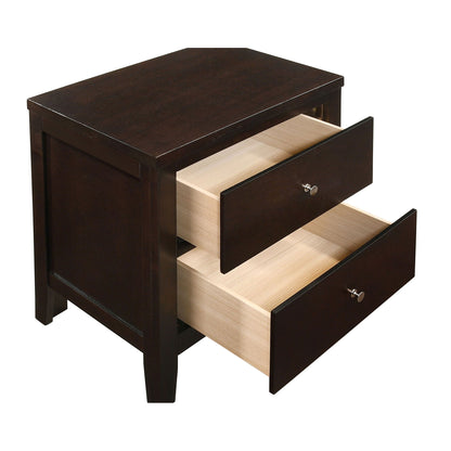 Garrett - 2 Drawer Nightstand - Cappuccino - The Sleep Loft - Online Mattress Showroom NYC