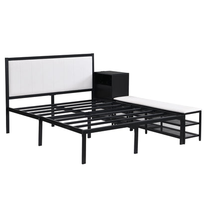 Platform Bed With 2 Tier Storage Shelves, Storage Cabinet - The Sleep Loft - Online Mattress Showroom NYC