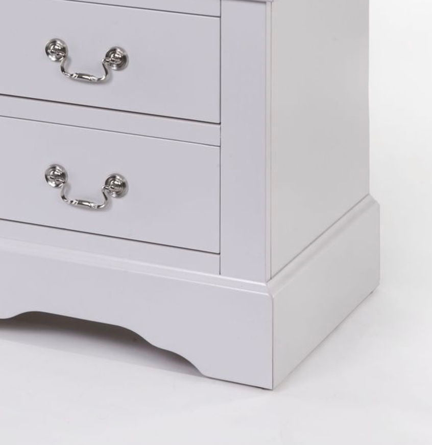 Louis Philippe III - Sleek Design Nightstand - The Sleep Loft - Online Mattress Showroom NYC