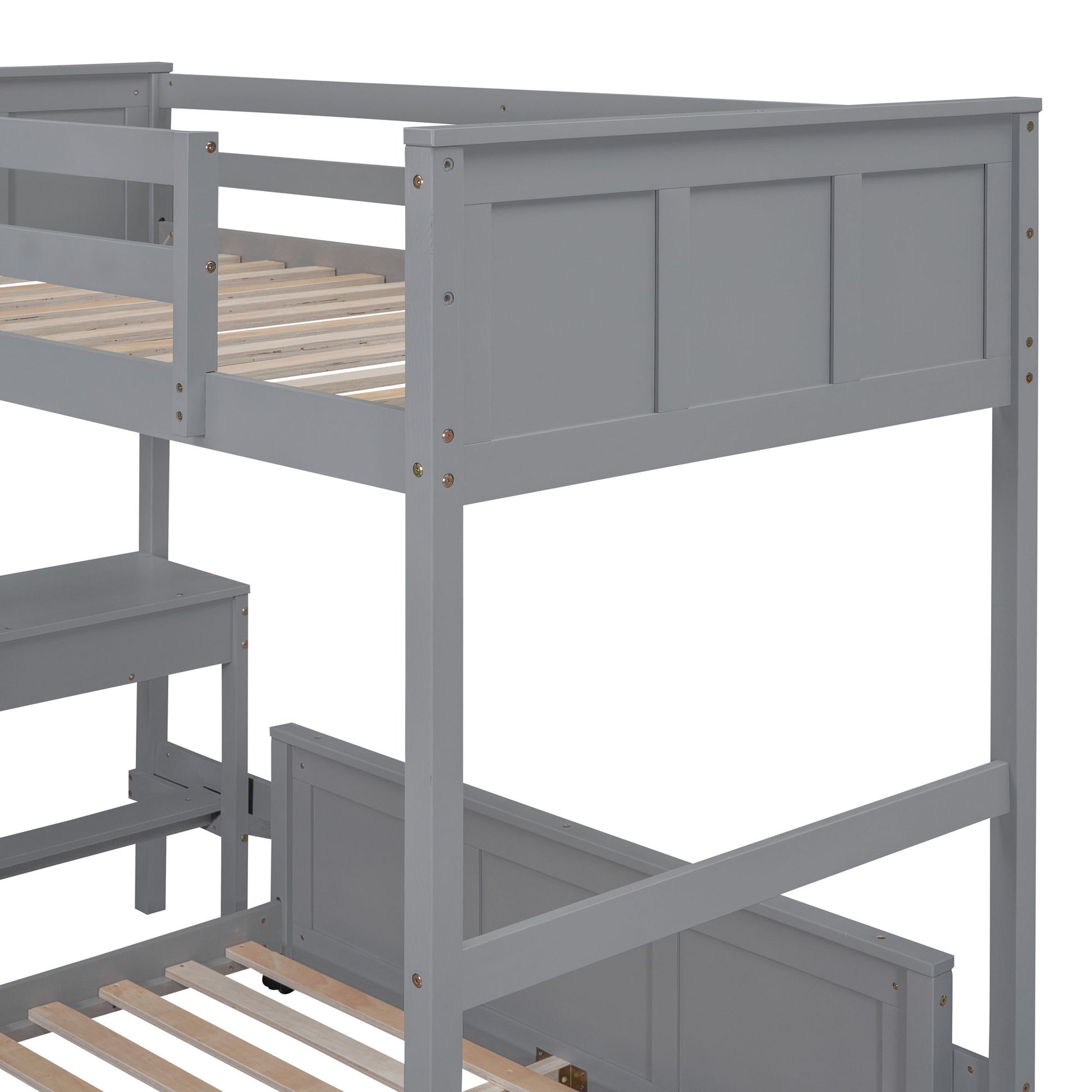 Full Over Full Bunk Bed With Desk - The Sleep Loft - Online Mattress Showroom NYC