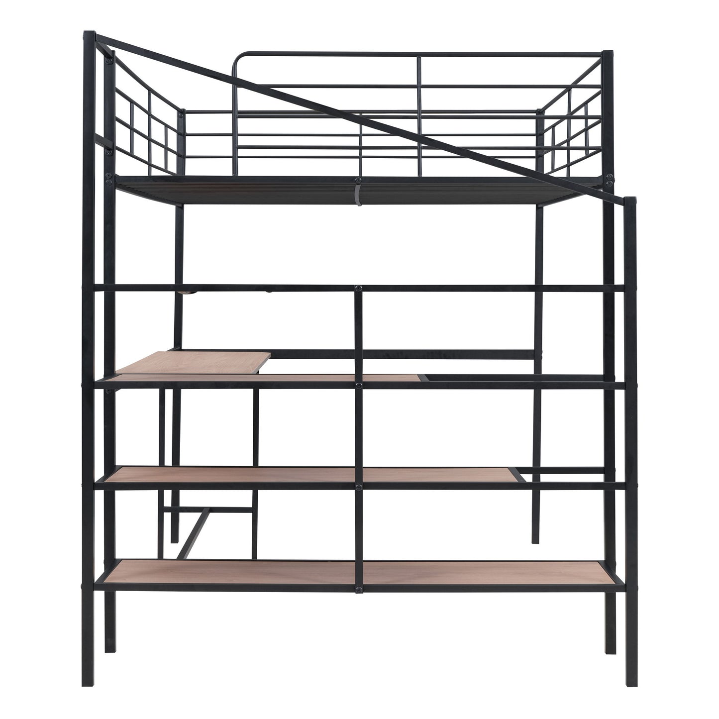 Loft Bed With Desk And Lateral Storage Ladder - The Sleep Loft - Online Mattress Showroom NYC