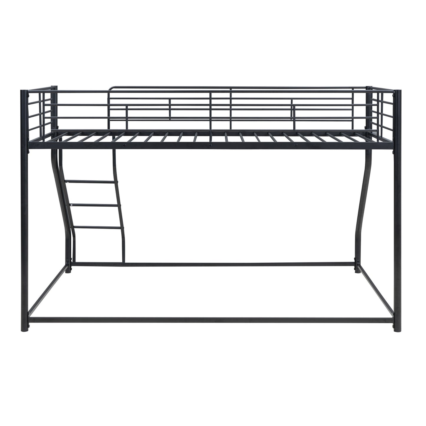 Metal Floor Bunk Bed With Sloped Ladder, Space Saving Design - The Sleep Loft - Online Mattress Showroom NYC