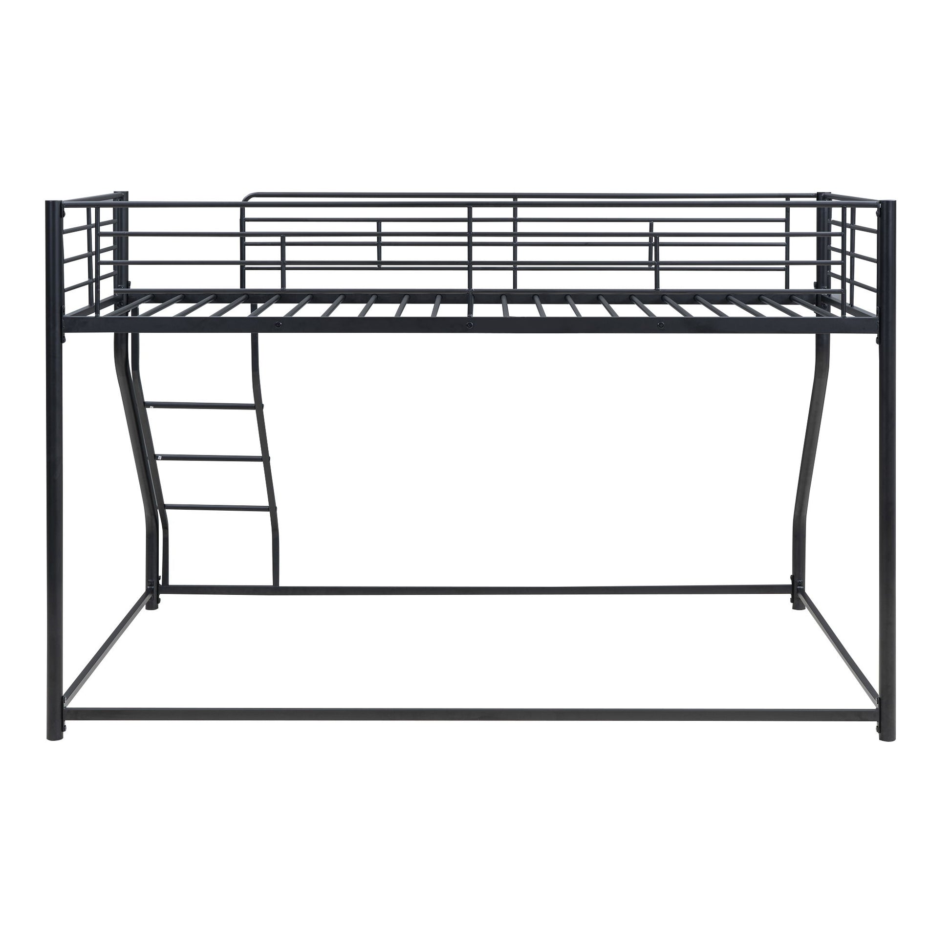 Metal Floor Bunk Bed With Sloped Ladder, Space Saving Design - The Sleep Loft - Online Mattress Showroom NYC