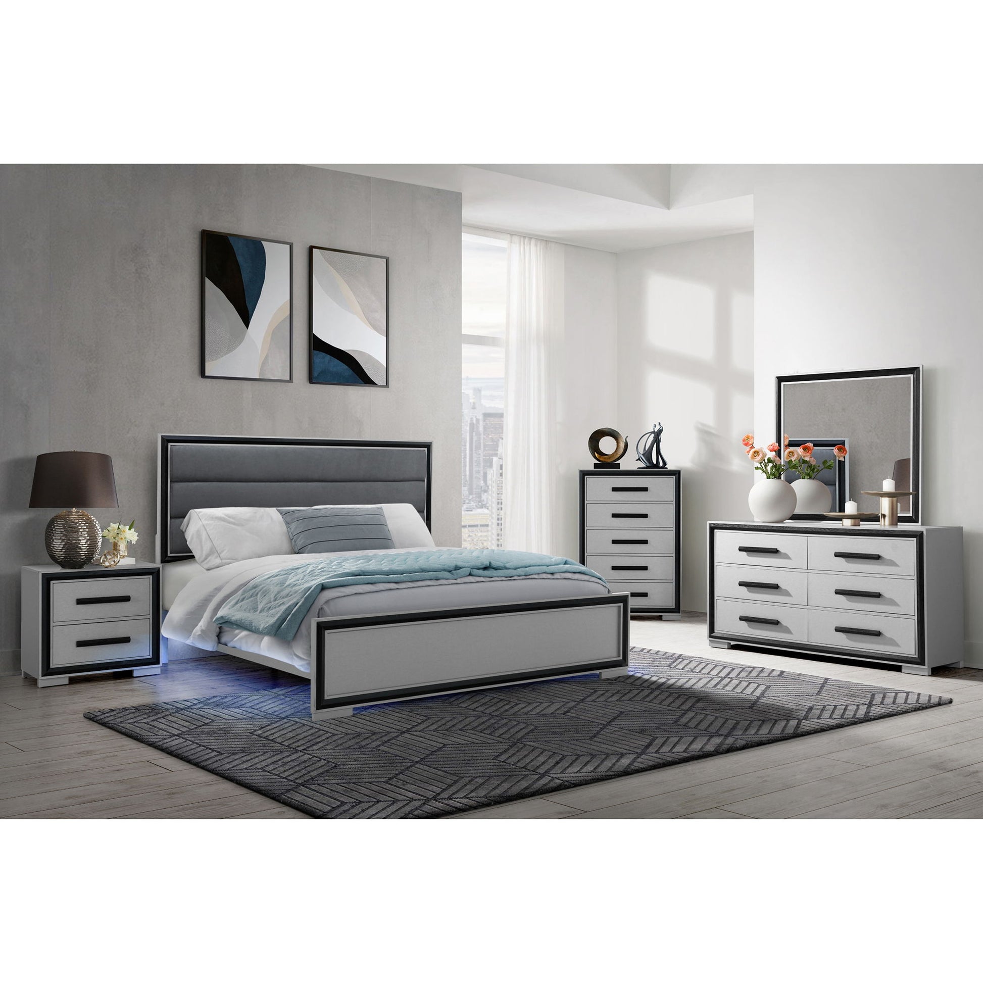Adelaide - Nightstand With Spacious Storage - The Sleep Loft - Online Mattress Showroom NYC