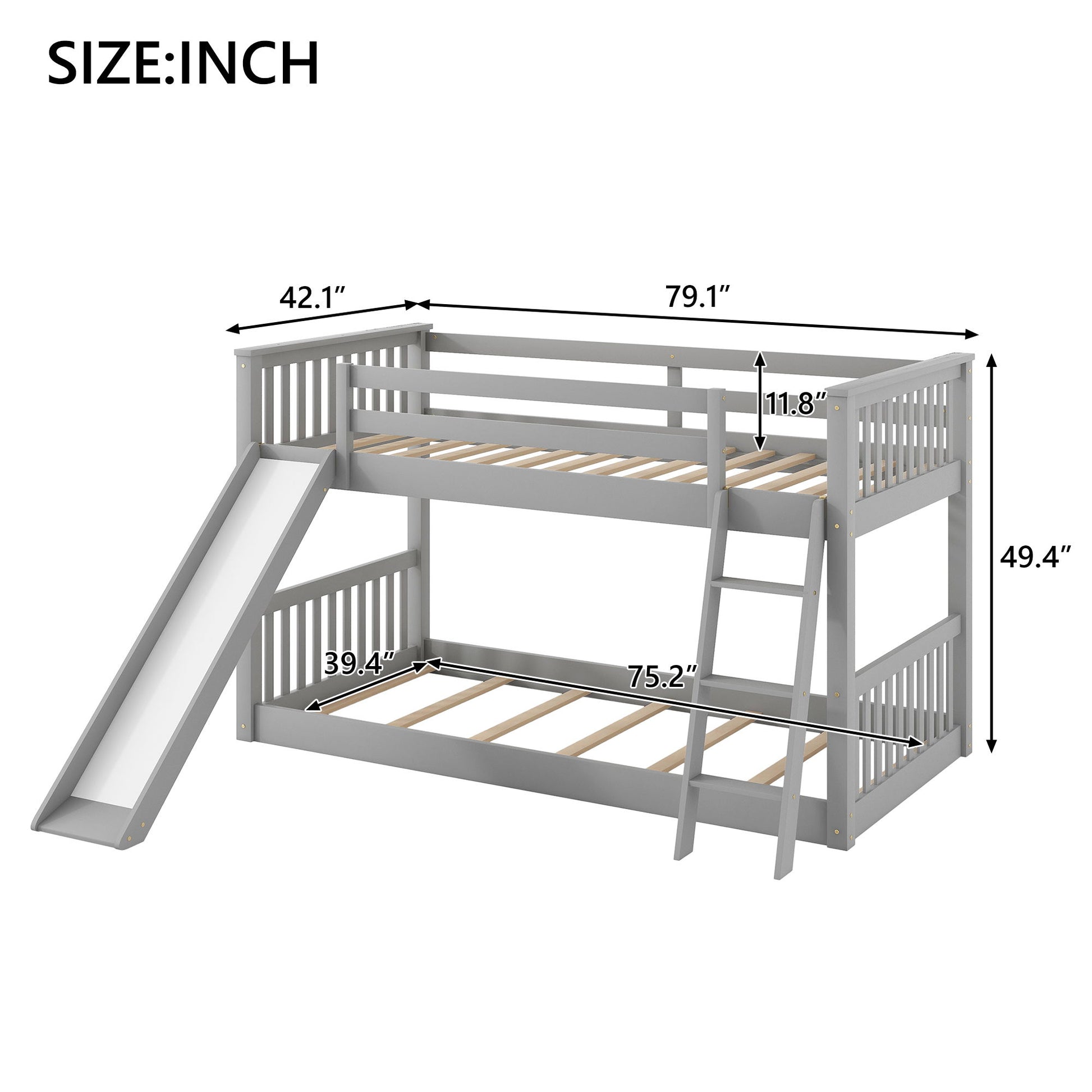 Bunk Bed & Convertible Slide And Ladder - The Sleep Loft - Online Mattress Showroom NYC