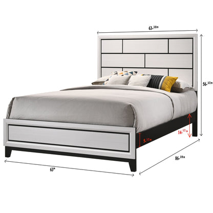 Contemporary Low Profile Bed With Geometric Headboard - The Sleep Loft - Online Mattress Showroom NYC