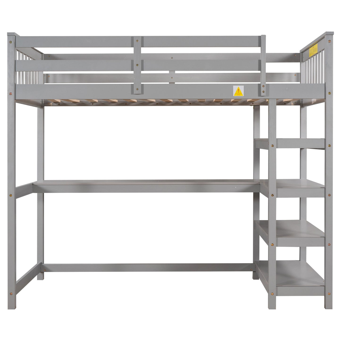 Loft Bed With Storage Shelves And Under Bed Desk - The Sleep Loft - Online Mattress Showroom NYC