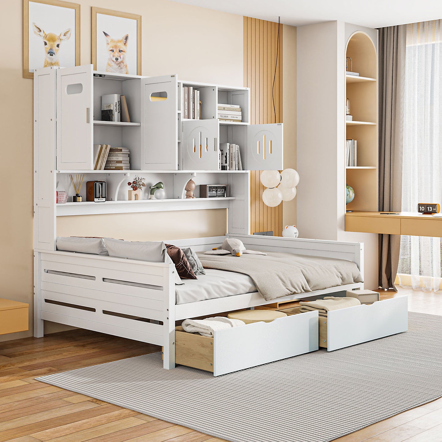 Daybed With All-In-One Cabinet And Shelf - The Sleep Loft - Online Mattress Showroom NYC