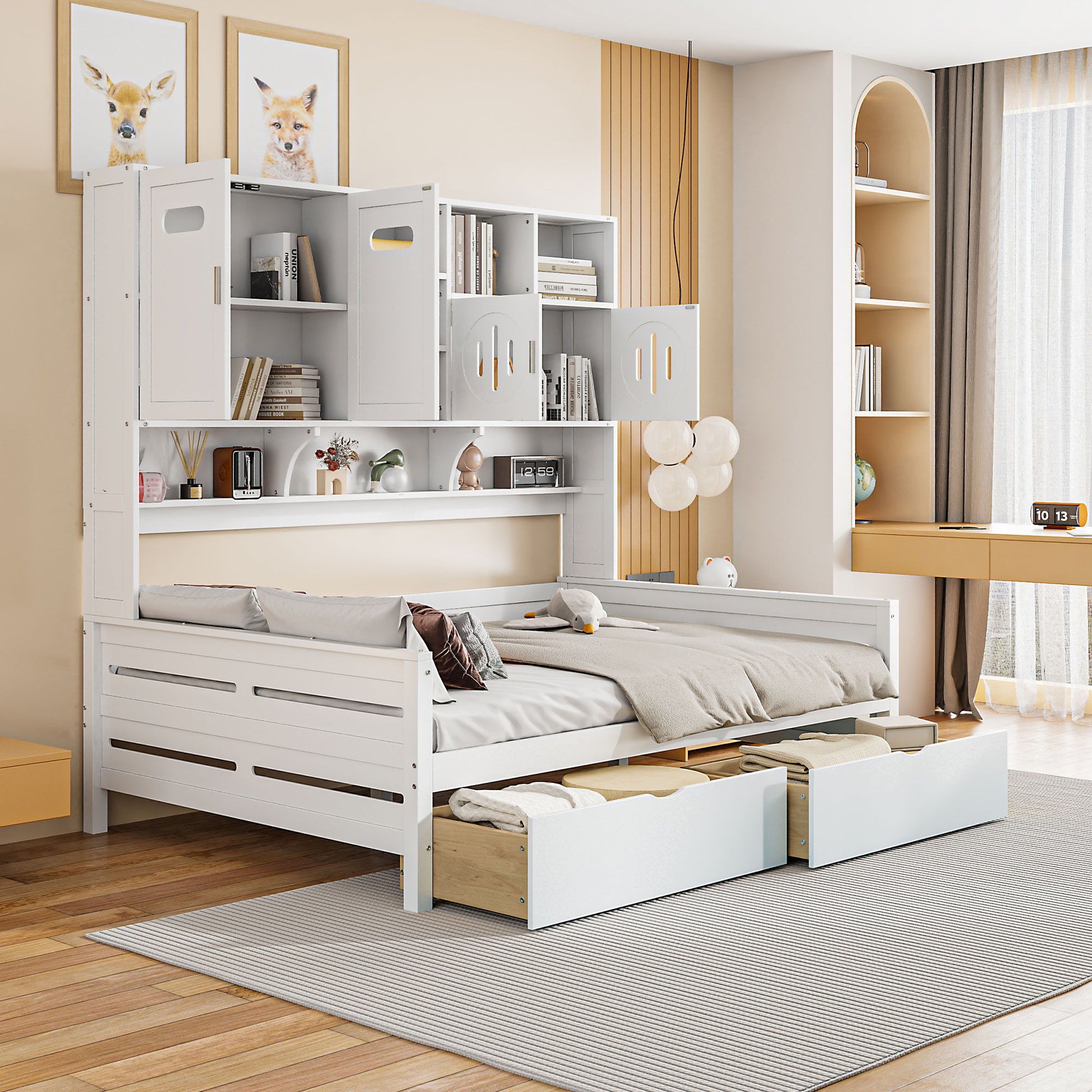 Daybed With All-In-One Cabinet And Shelf - The Sleep Loft - Online Mattress Showroom NYC