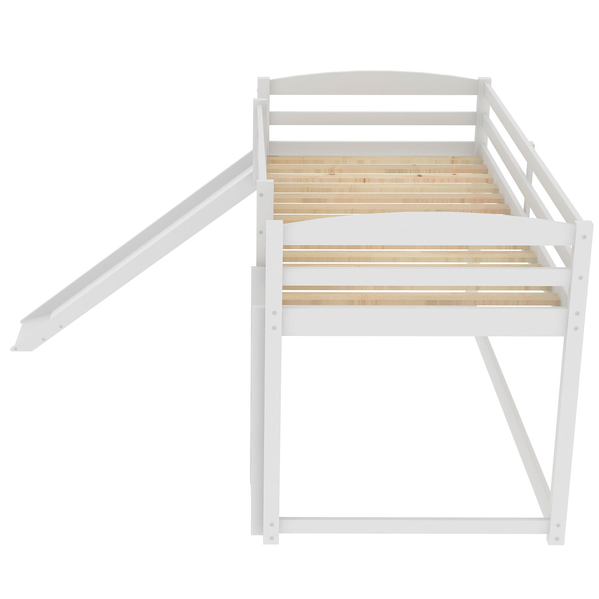 Durable Bunk Bed With Convertible Slide And Ladder - The Sleep Loft - Online Mattress Showroom NYC